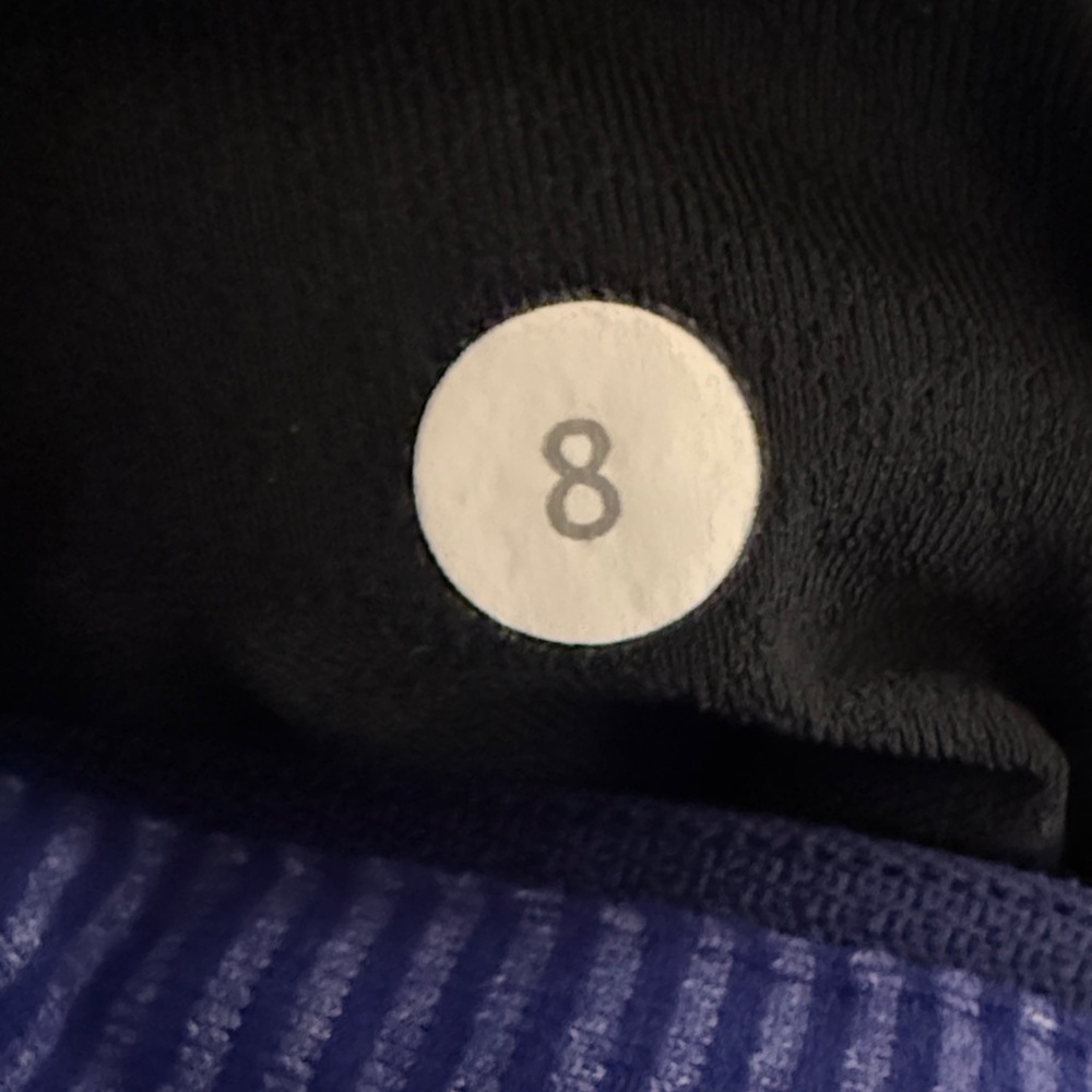 Lululemon Stride Full Zip Jacket Women's Tonka Stripe Pigment Blue Sz 8 - Picture 12 of 12